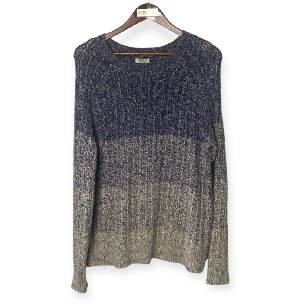 LUCKY BRAND ombre knit long sleeve sweater // L